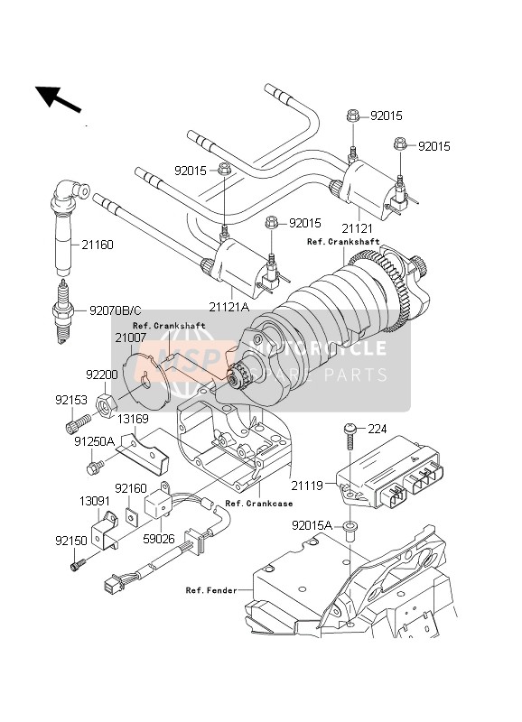 Kawasaki ZRX1200 2004 Ignition System for a 2004 Kawasaki ZRX1200