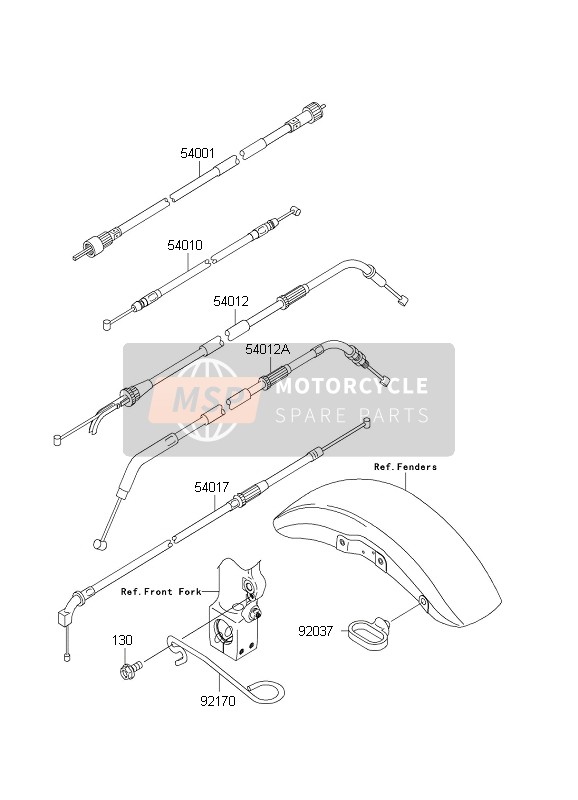 Kawasaki ZRX1200 2004 KABEL für ein 2004 Kawasaki ZRX1200