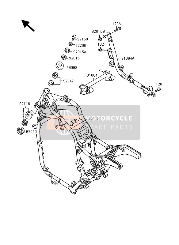 Kawasaki VN15 1995 Frame for a 1995 Kawasaki VN15