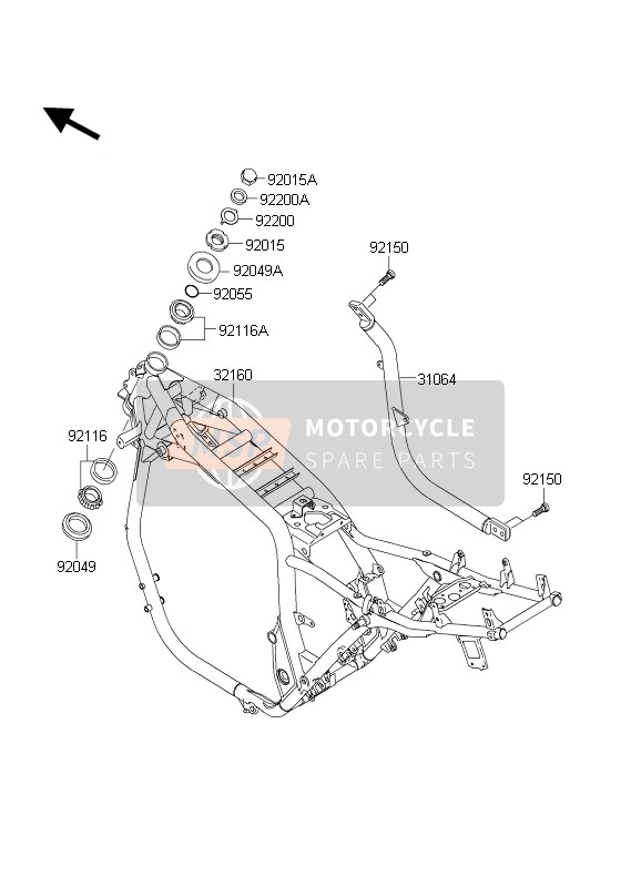 Kawasaki ZXR1200S 2004 RAHMEN für ein 2004 Kawasaki ZXR1200S