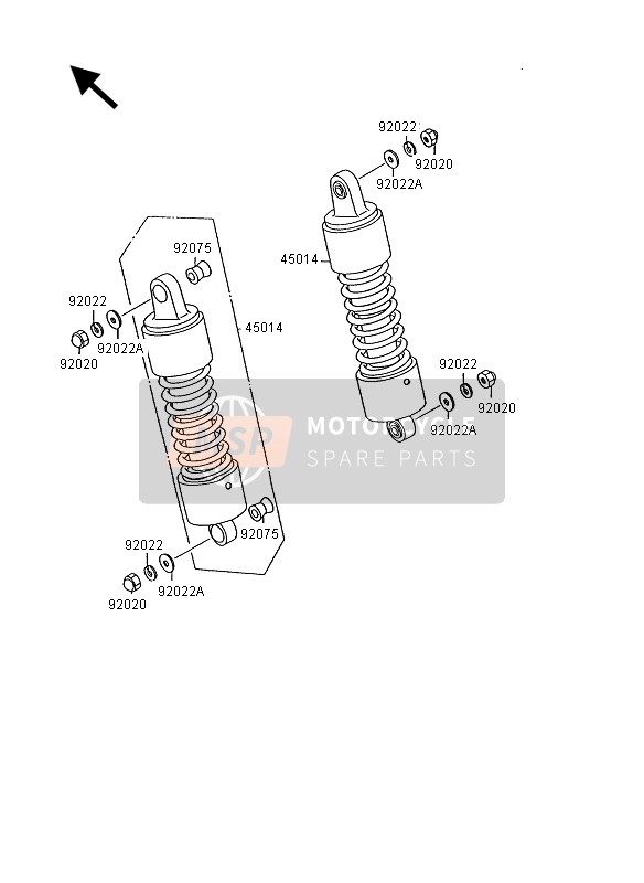 Kawasaki VN15 1995 Suspension & Amortisseur pour un 1995 Kawasaki VN15