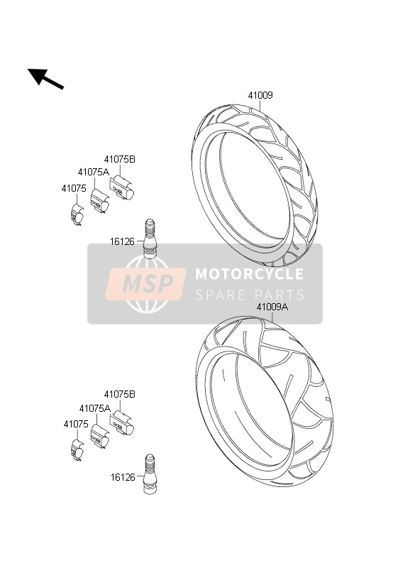 Kawasaki NINJA ZX-6RR 2004 Tyres for a 2004 Kawasaki NINJA ZX-6RR