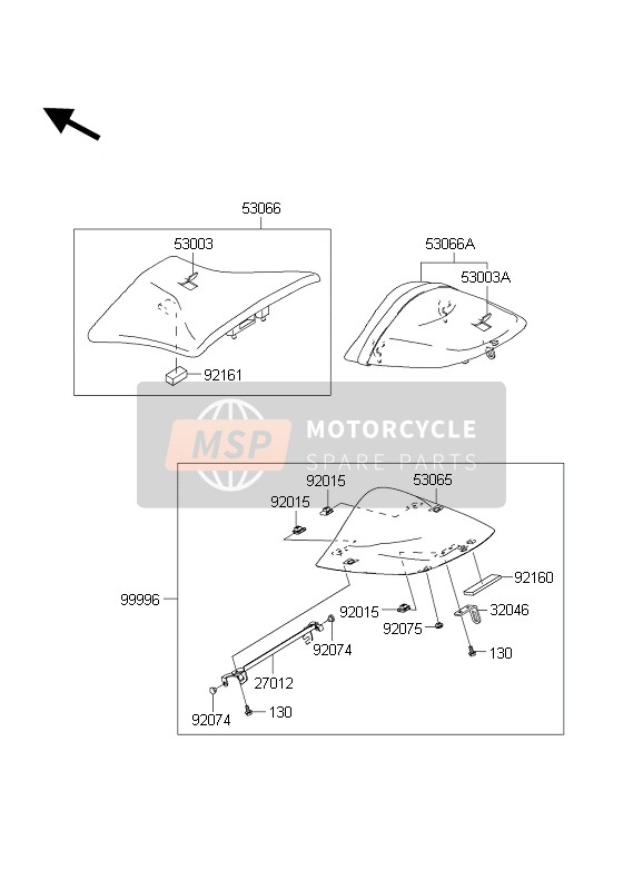 Kawasaki NINJA ZX-6RR 2004 Posto A Sedere per un 2004 Kawasaki NINJA ZX-6RR