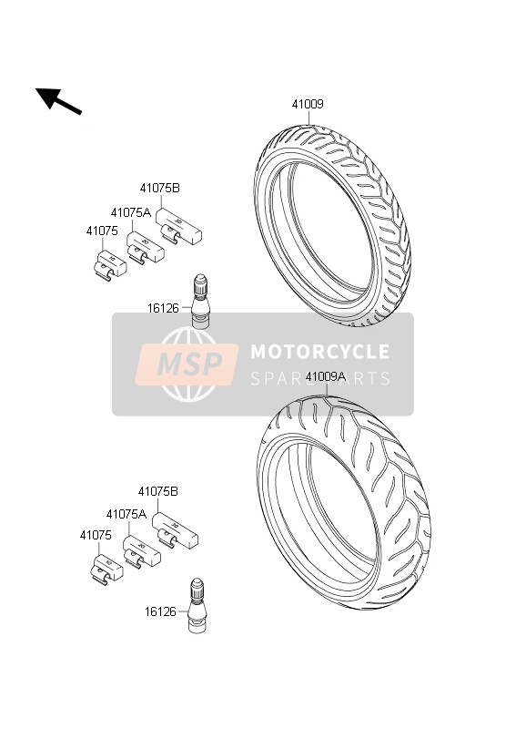 Kawasaki NINJA ZX-10RR 2004 Tyres for a 2004 Kawasaki NINJA ZX-10RR