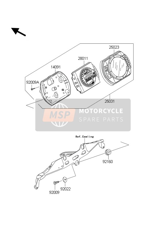 Kawasaki NINJA ZX-10RR 2004 Meter(S) for a 2004 Kawasaki NINJA ZX-10RR