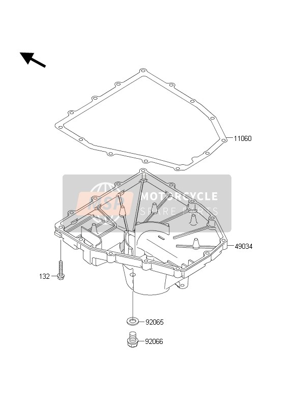 Kawasaki NINJA ZX-6R 2004 Oil Pan for a 2004 Kawasaki NINJA ZX-6R