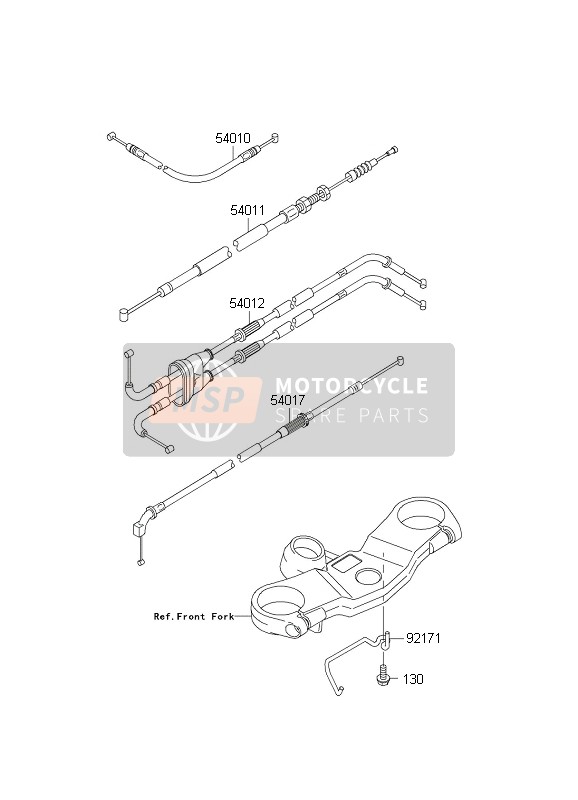 Kawasaki NINJA ZX-6R 2004 Cables para un 2004 Kawasaki NINJA ZX-6R