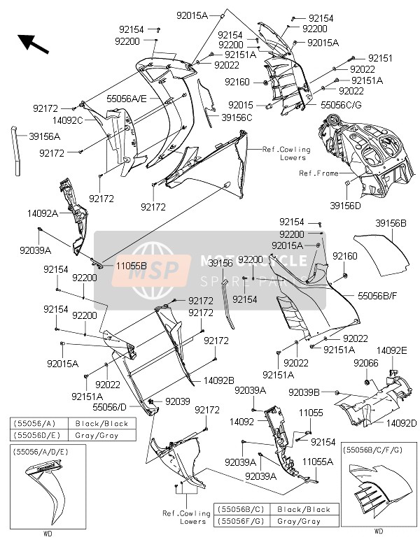 391560596, Pad,Cnt Cowling,Rh, Kawasaki, 0