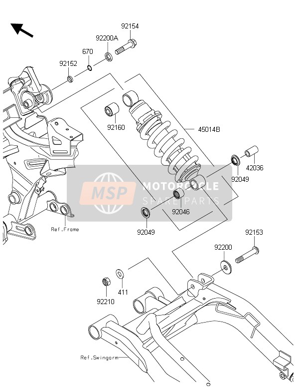 45014036446Y, Shock Absorber,G.B.Green, Kawasaki, 0