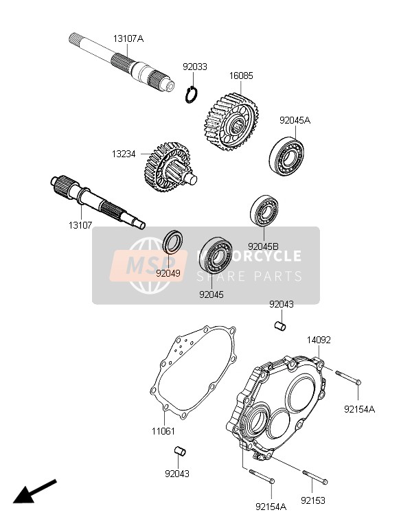 Kawasaki J300 2015 Transmisión para un 2015 Kawasaki J300