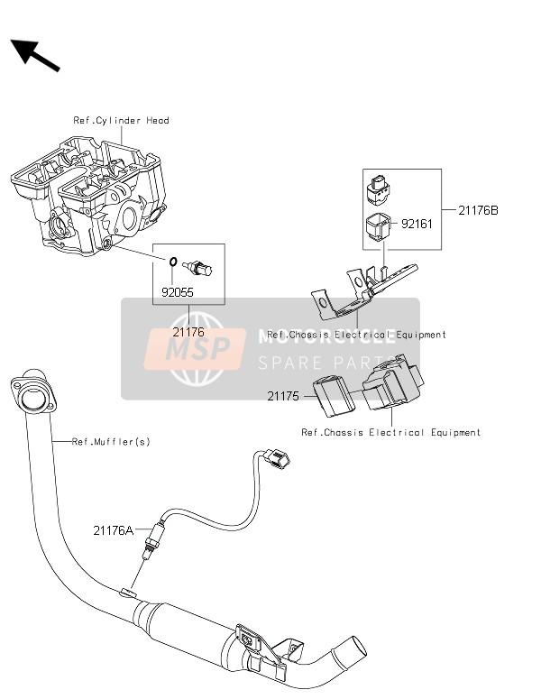 211760094, Sensor,Oxygen, Kawasaki, 0