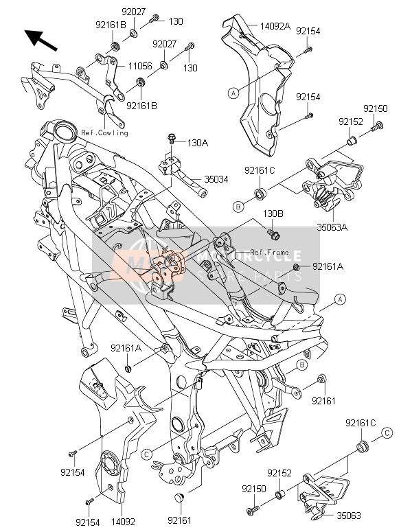 921521771, Collar,10.6X13.8X14.5, Kawasaki, 0