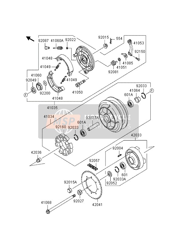 420411442, SPROCKET-HUB,46T, Kawasaki, 0