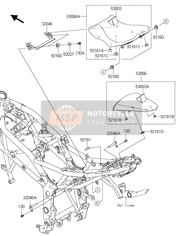 320460354, BRACKET-SEAT,Rr, Kawasaki, 0