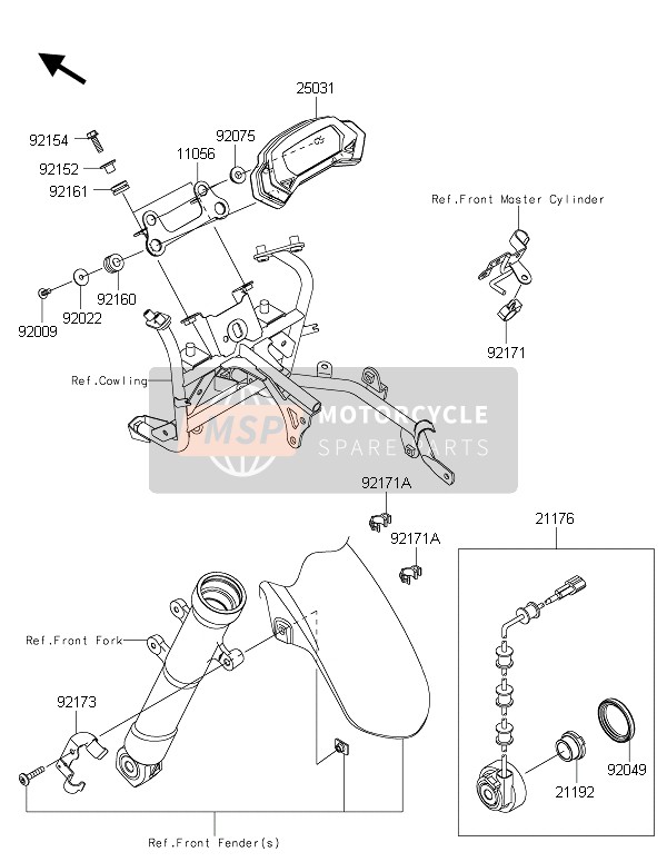 921611664, Damper, 10X20X8.8, Kawasaki, 0