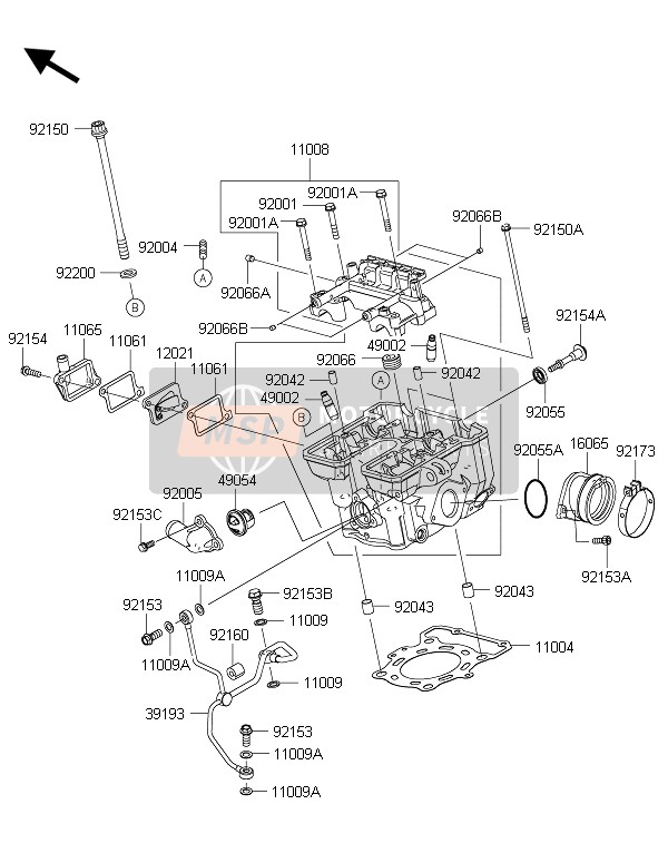 Kawasaki NINJA 250SL ABS 2015 ZYLINDERKOPF für ein 2015 Kawasaki NINJA 250SL ABS