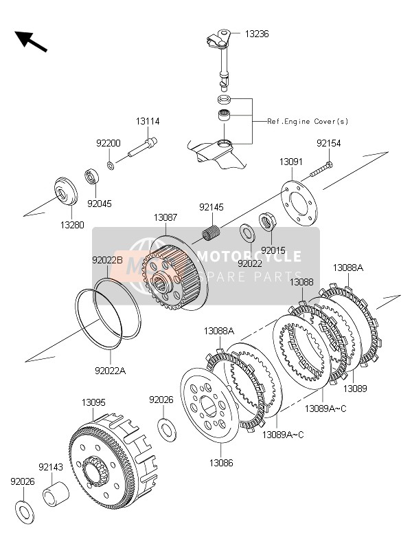 Kawasaki NINJA 250SL ABS 2015 Embrayage pour un 2015 Kawasaki NINJA 250SL ABS