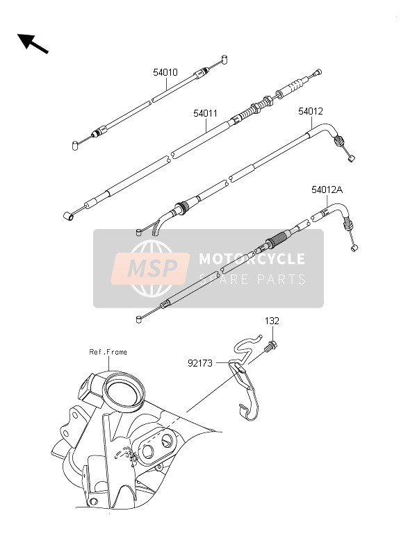 Kawasaki NINJA 250SL ABS 2015 Cables para un 2015 Kawasaki NINJA 250SL ABS