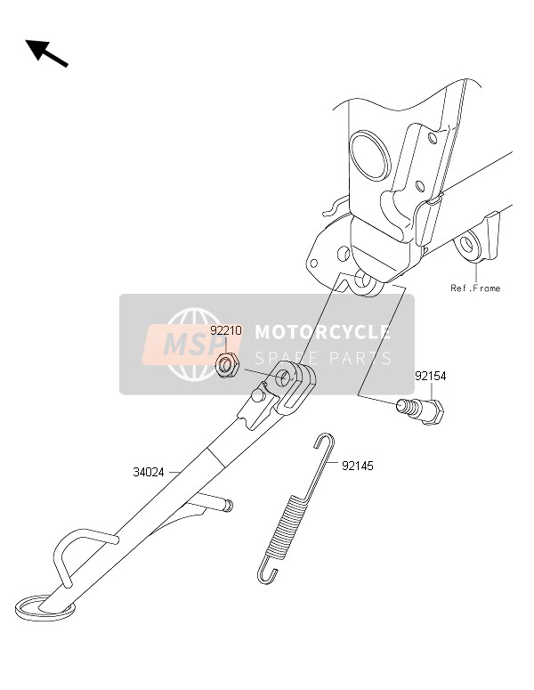 Kawasaki NINJA 300 2015 Stand(S) for a 2015 Kawasaki NINJA 300