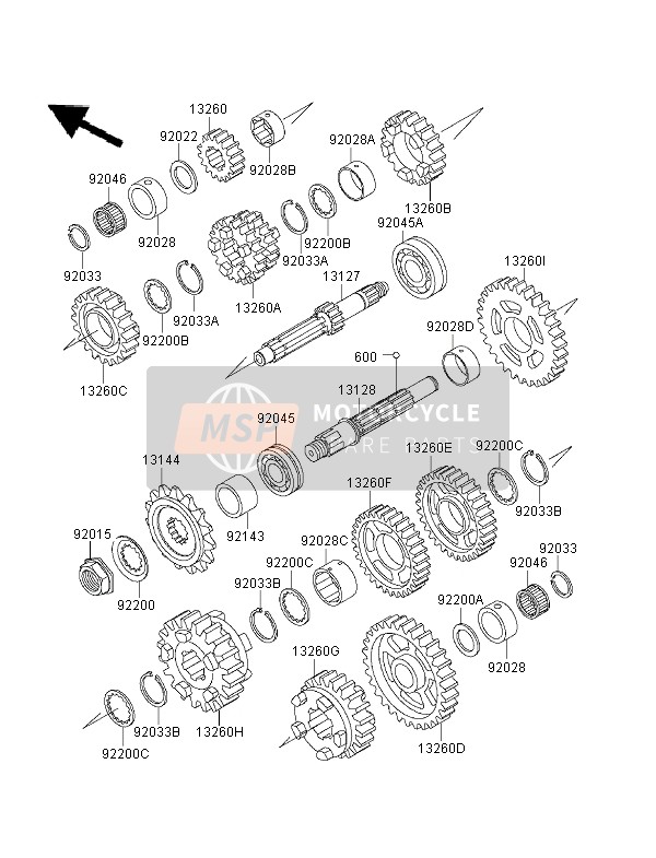 132601455, Gear,Input Top,24T, Kawasaki, 0