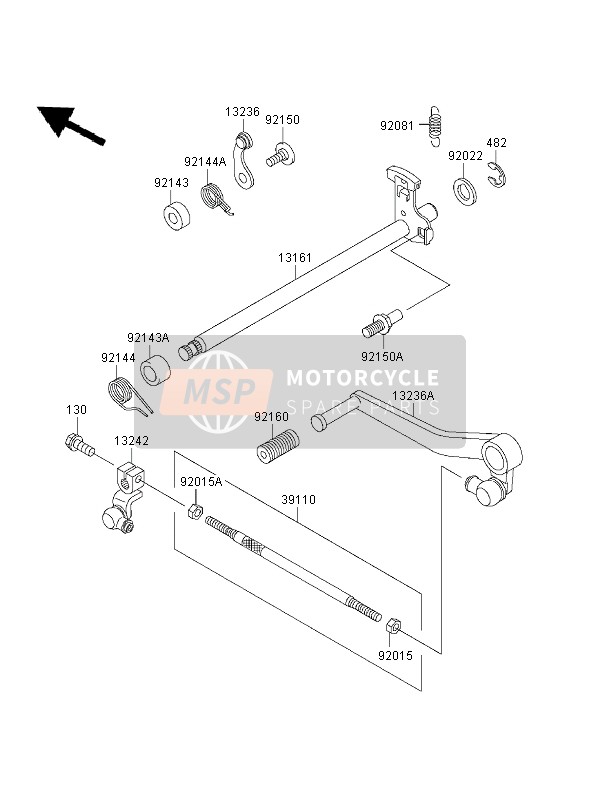 Kawasaki NINJA ZX-6R 1995 Mécanisme de changement de vitesse pour un 1995 Kawasaki NINJA ZX-6R