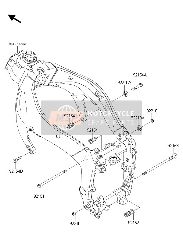 Kawasaki NINJA ZX-6R 2015 Montage moteur pour un 2015 Kawasaki NINJA ZX-6R