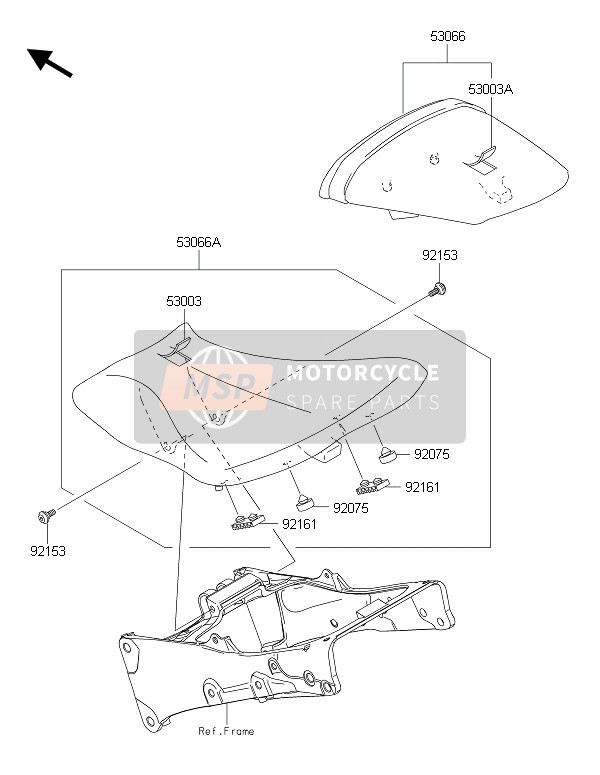 Kawasaki NINJA ZX-6R 2015 Seat for a 2015 Kawasaki NINJA ZX-6R