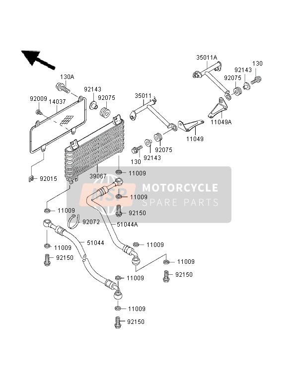 Kawasaki NINJA ZX-6R 1995 ÖLKÜHLER für ein 1995 Kawasaki NINJA ZX-6R