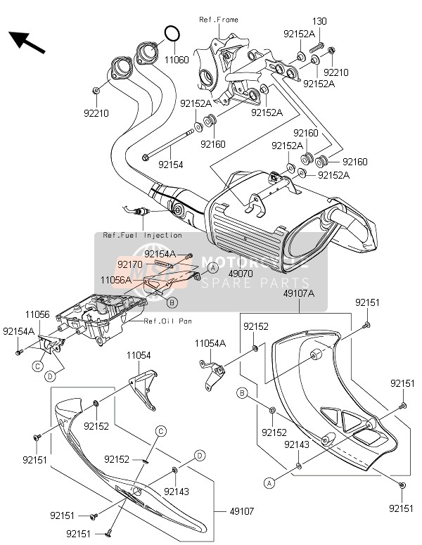 110563927, Support, Ex.Cover, Lwr, Gauc, Kawasaki, 0