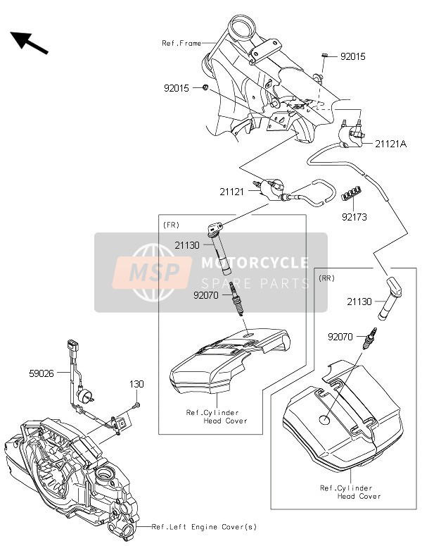 Kawasaki VULCAN 1700 NOMAD ABS 2015 Sistema de encendido para un 2015 Kawasaki VULCAN 1700 NOMAD ABS