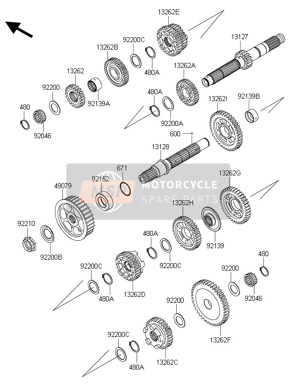 Kawasaki VULCAN 1700 VOYAGER ABS 2015 Transmission pour un 2015 Kawasaki VULCAN 1700 VOYAGER ABS