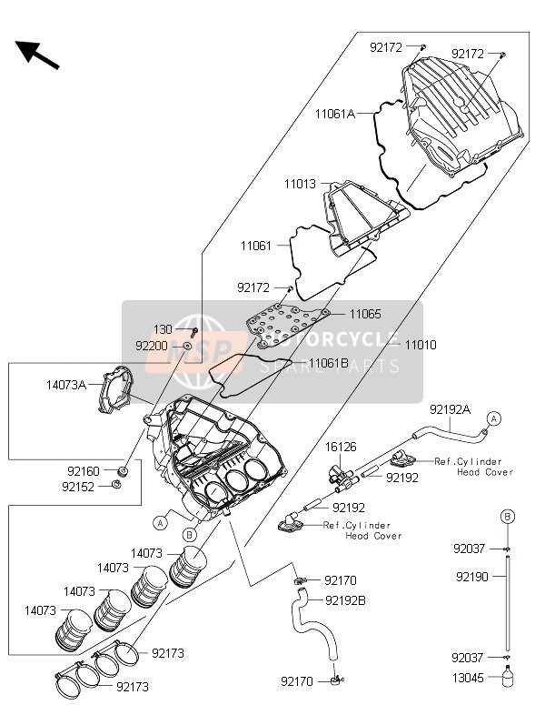 Kawasaki Z1000 2015 LUFTFILTER für ein 2015 Kawasaki Z1000