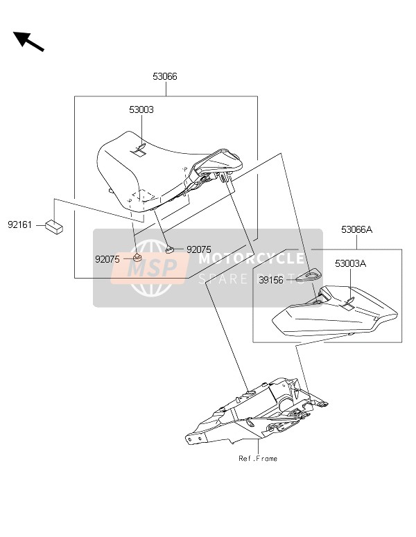 530660550MA, SEAT-ASSY,Rr,Black, Kawasaki, 0