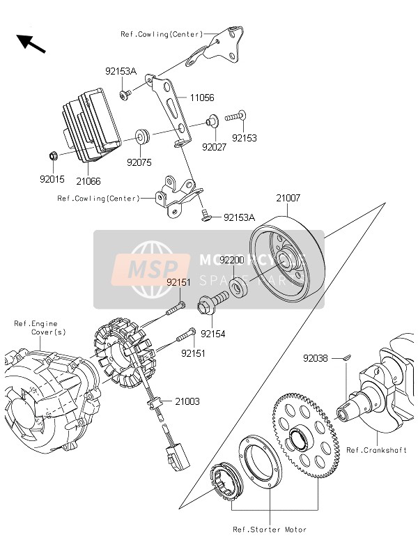 Kawasaki Z1000 ABS 2015 GENERATOR für ein 2015 Kawasaki Z1000 ABS