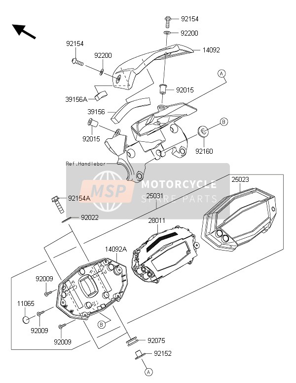 Kawasaki Z1000 ABS 2015 MESSGERÄT(E) für ein 2015 Kawasaki Z1000 ABS