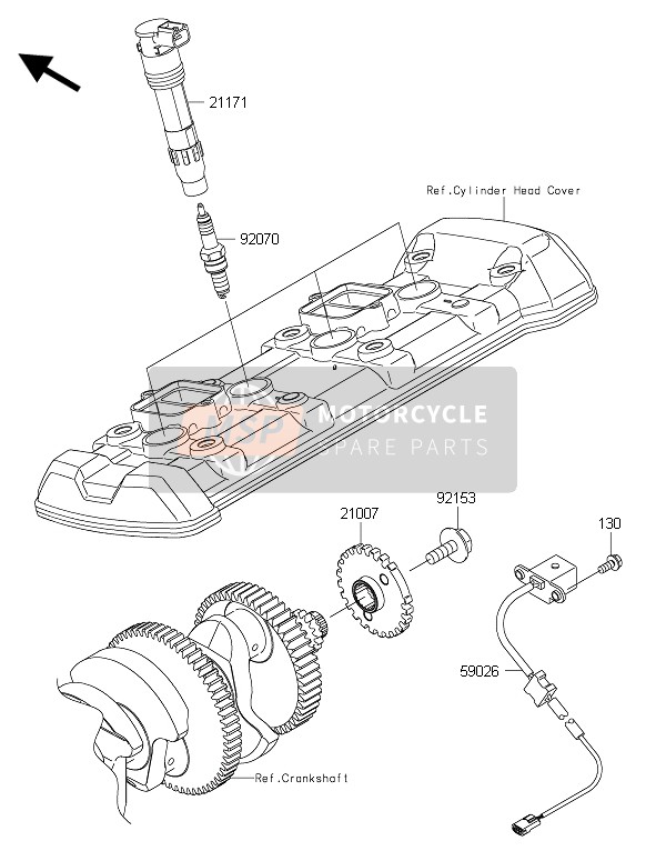 Kawasaki Z1000SX 2015 ZÜNDANLAGE für ein 2015 Kawasaki Z1000SX