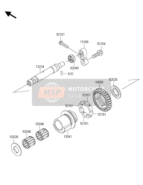 Kawasaki Z1000SX ABS 2015 Balancer voor een 2015 Kawasaki Z1000SX ABS