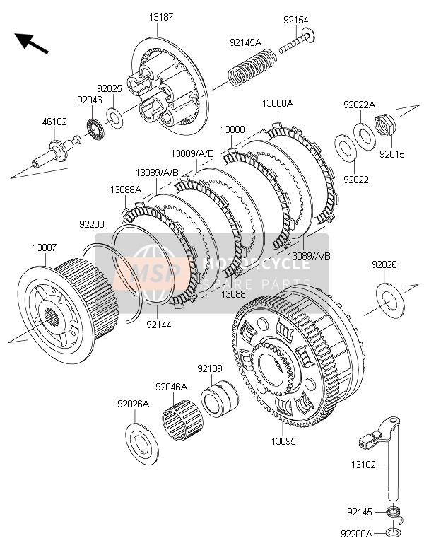 Kawasaki Z1000SX ABS 2015 Clutch for a 2015 Kawasaki Z1000SX ABS