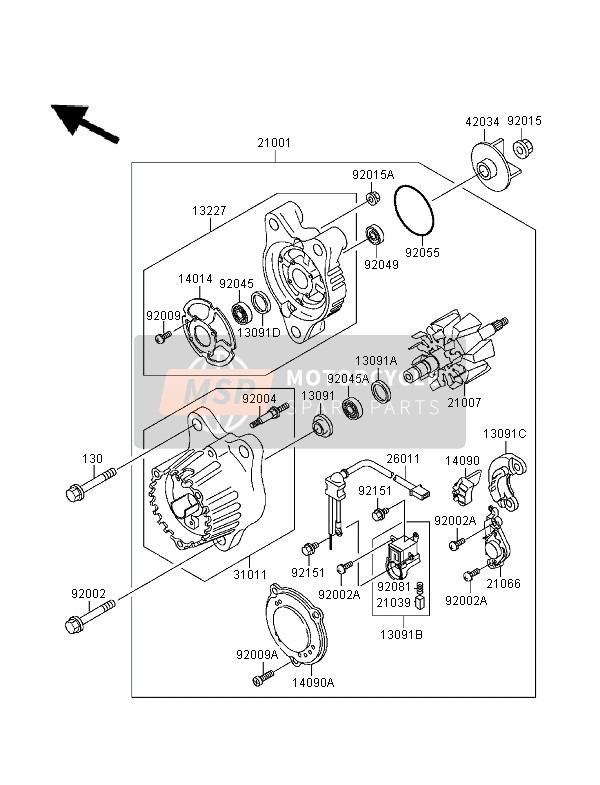 Kawasaki NINJA ZX-9R 1995 Generator for a 1995 Kawasaki NINJA ZX-9R