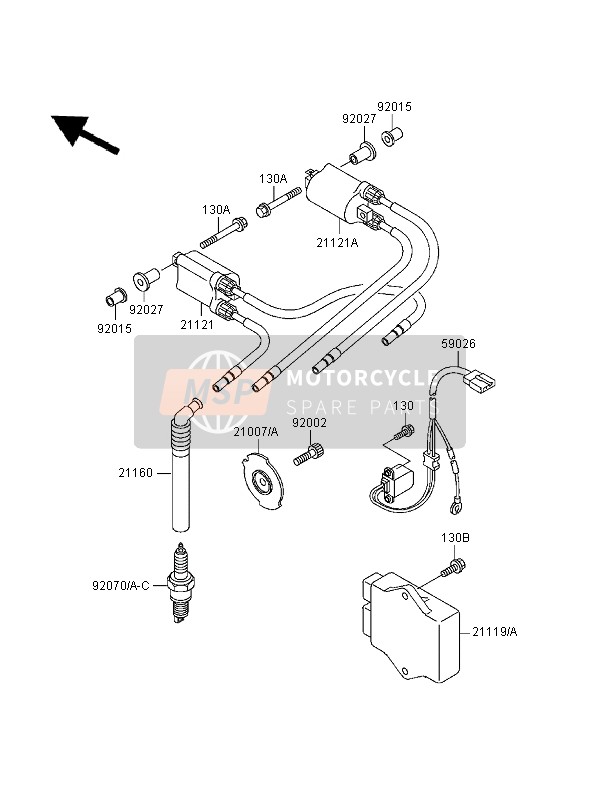 CR8EK, Ngk Bougie CR8EK (U24ETR, Kawasaki, 3