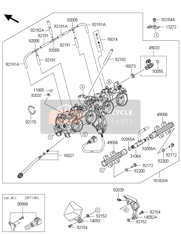 Kawasaki Z800 2015 Throttle for a 2015 Kawasaki Z800