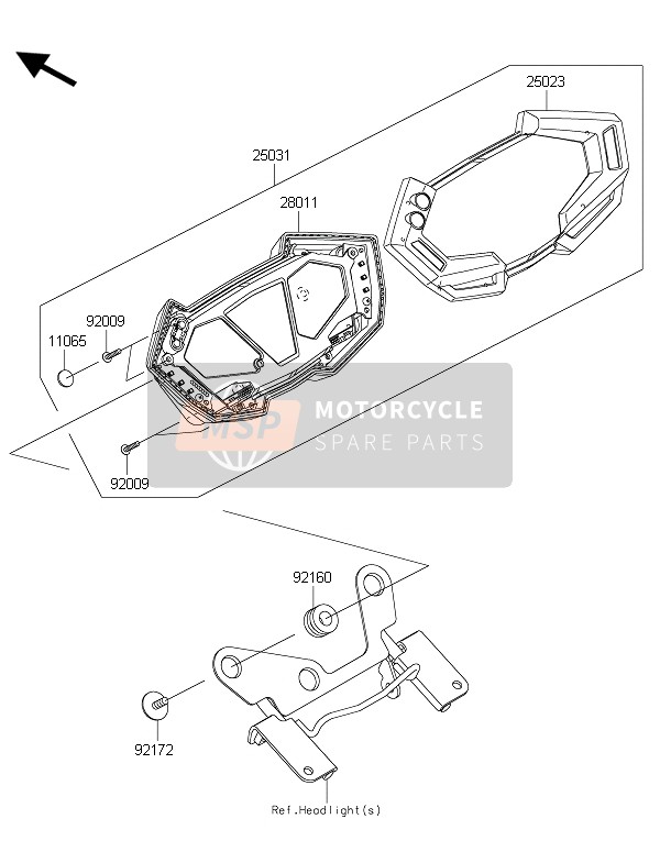 Kawasaki Z800 2015 Meter(S) for a 2015 Kawasaki Z800