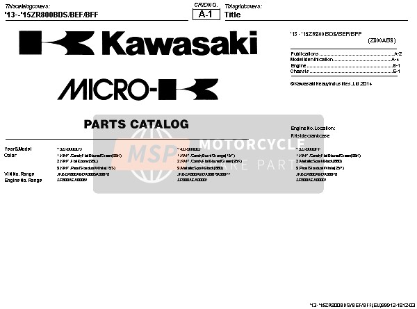 Kawasaki Z800 ABS 2015 Titel für ein 2015 Kawasaki Z800 ABS