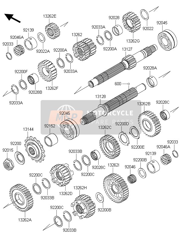 Kawasaki Z800 ABS 2015 Transmission for a 2015 Kawasaki Z800 ABS