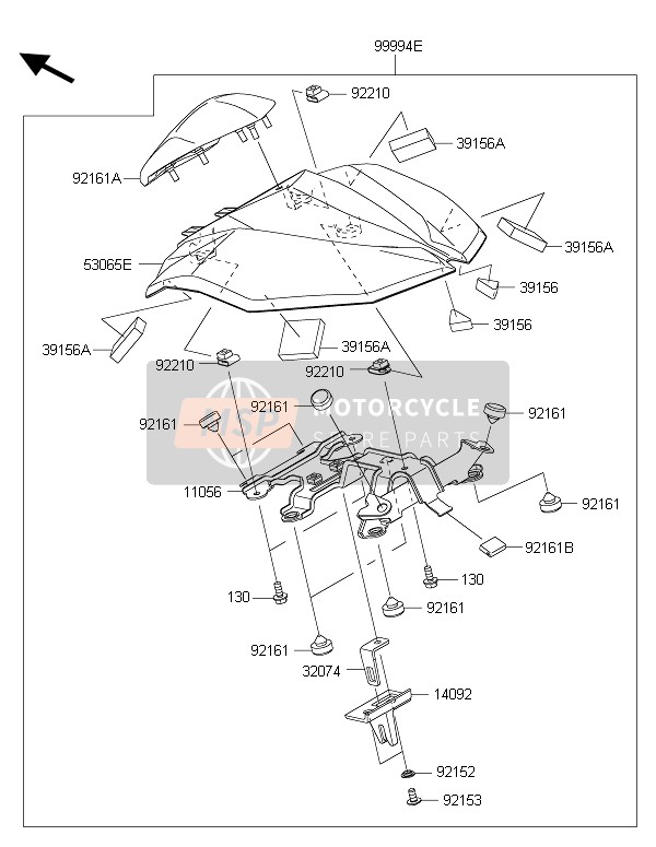 Kawasaki Z800 ABS 2015 Accessoire (Hoes voor enkel zadel) voor een 2015 Kawasaki Z800 ABS