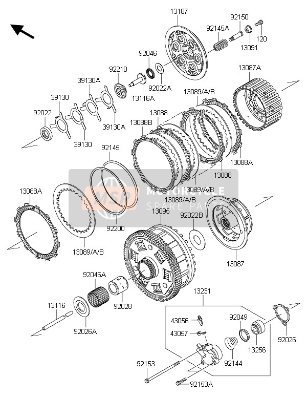 Kawasaki ZZR1400 ABS 2015 Clutch for a 2015 Kawasaki ZZR1400 ABS