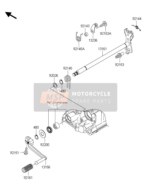 Kawasaki ZZR1400 ABS 2015 Gear Change Mechanism for a 2015 Kawasaki ZZR1400 ABS