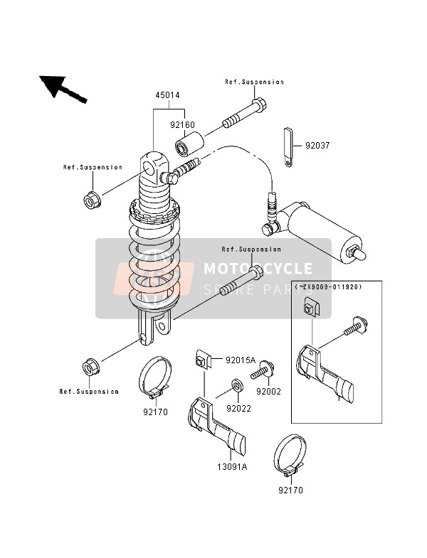 130911911, Holder,Reservoir Tank, Kawasaki, 1