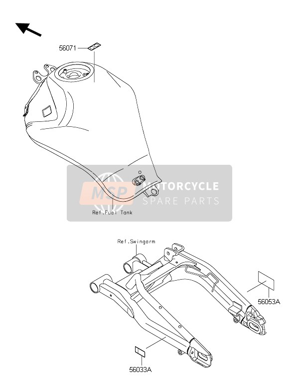 Kawasaki ER-6N 2016 Etichette per un 2016 Kawasaki ER-6N