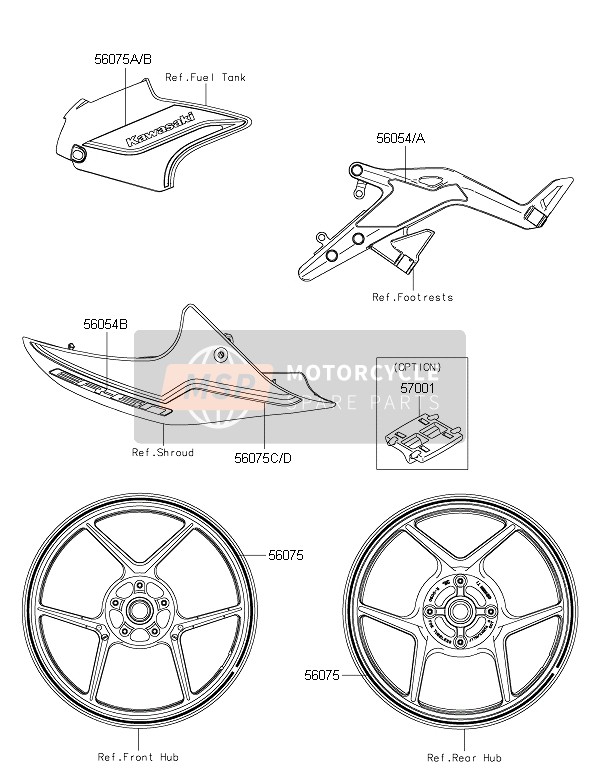 560751093, Pattern, Shroud, Rh, Kawasaki, 0